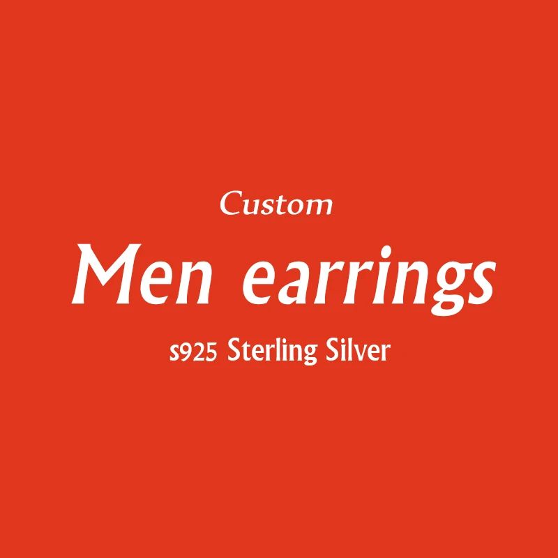

1:1 high version fashion jewelry s925 Sterling Silver custom earrings for men trend contact for catalog CHe-001~CHe-027
