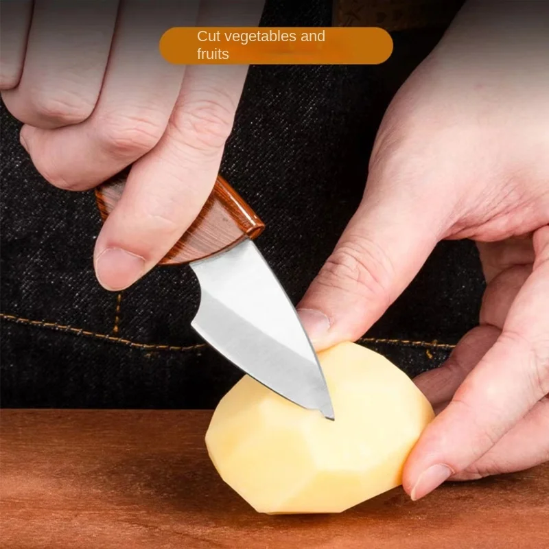 Бытовой маленький толстый нож-Дельфин Мини карманный с портативным деревянным