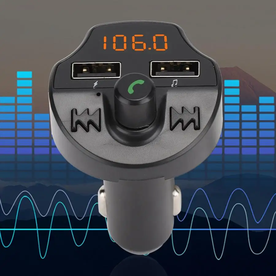 T66 Bluetooth-compatible 5.0 Car Music MP3 Player Audio FM Transmitter Modulator for Android/IOS Hifi | Электроника