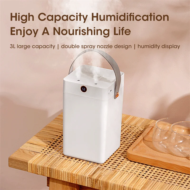 

Портативный увлажнитель воздуха диффузор 3 л большой емкости 2 сопла аромадиффузор для дома освежитель воздуха с дисплеем влажности воздух...