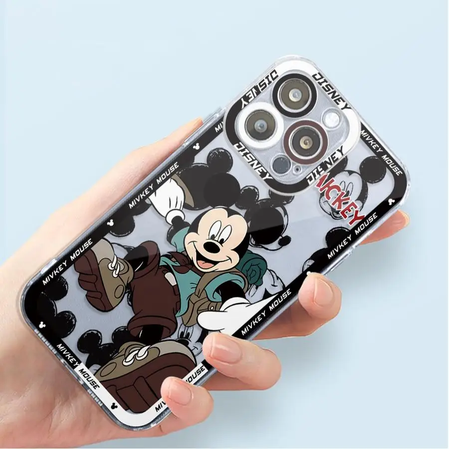 Disney Mickey Mouse Cover Phone Case for Apple iPhone 13 15 16 Pro Max 14 11 12 7 8 Plus X XS MAX XR Plu Soft TPU