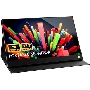 touch panel Portable Monitor are 2K 17.3'' 1920x1080 Laptop hdr buy pc Monitor  USB C HDMI Gaming  Display 4k IPS Screen for pc 1