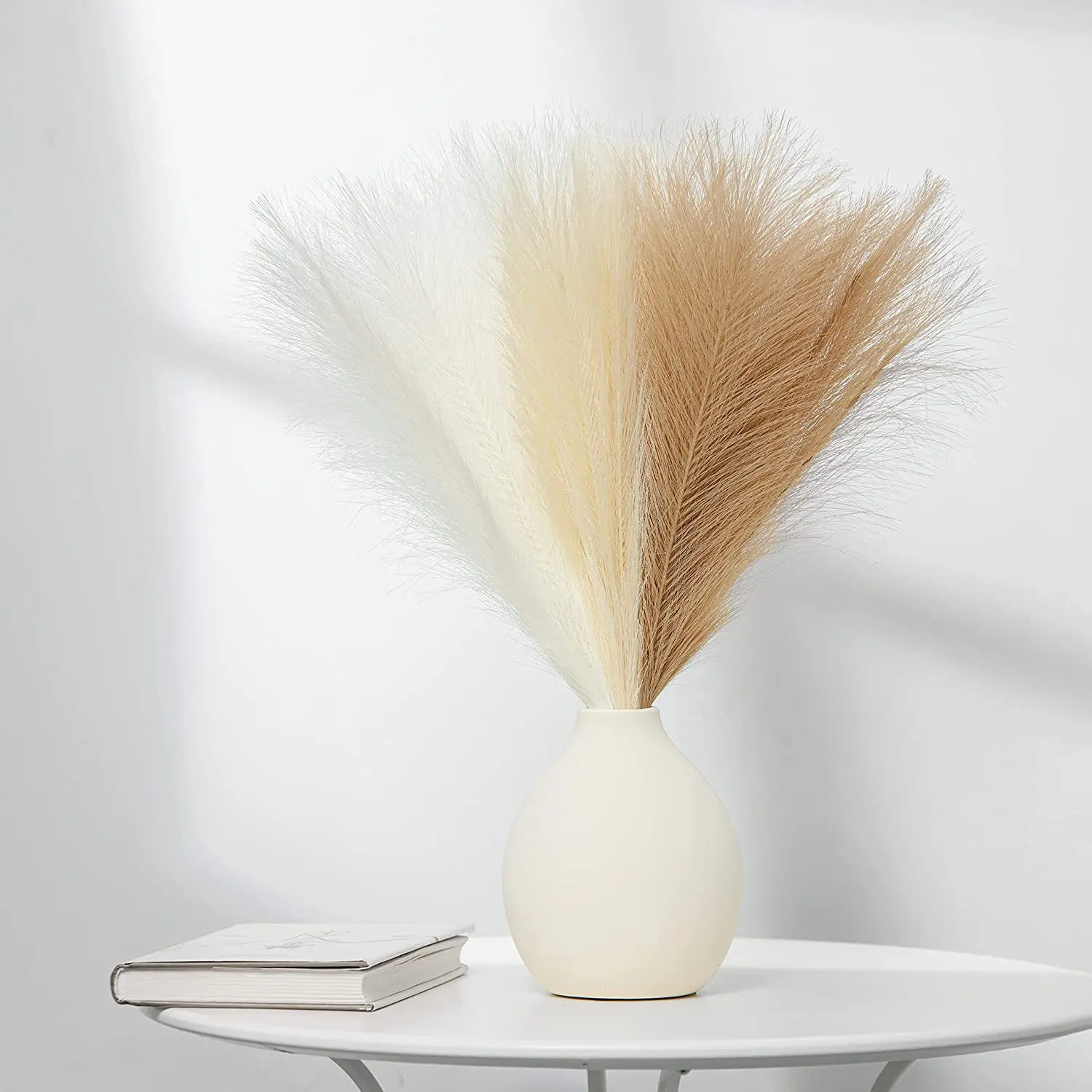 

45cm artificial bunch of 7 forks reed grass, reed fluffy DIY products indoor wedding home decoration fake plants