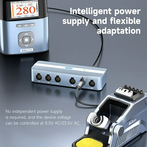 Умная док-станция AIXUN EB01, двухканальный, двухканальный вход, порт «шесть в два концентратора» для ремонта телефонов и док-станции для микропайки