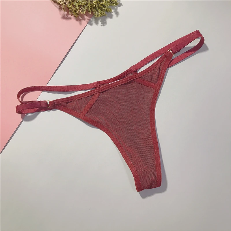 Европейские и американские футболки на шнуровке однотонные персиковые стринги