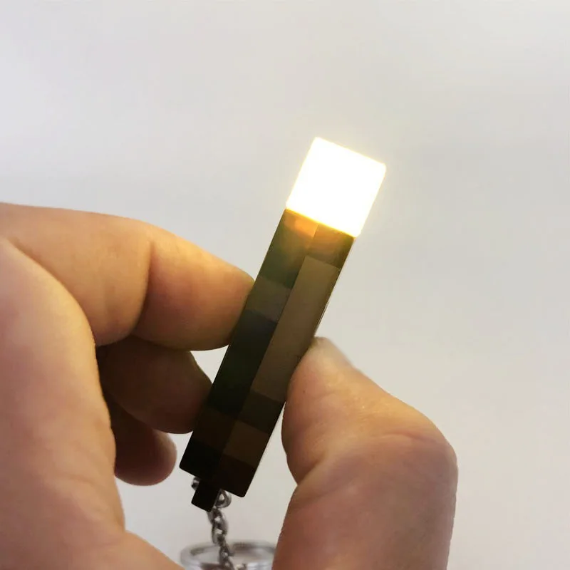 

Minecraft game toy torch keychain model flashlight torch light night light children's toy gift