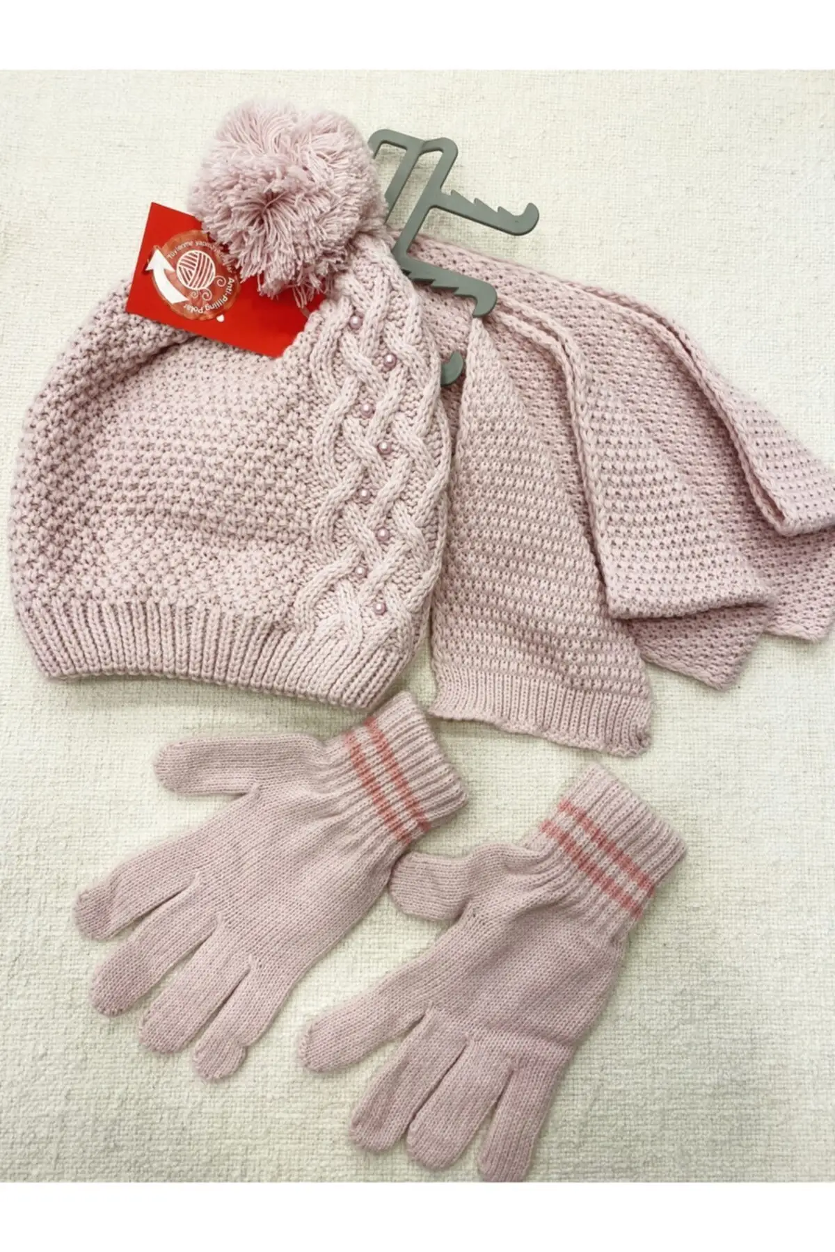 

Комплект из шарфа, шапки и перчаток для девочек, комплект из 3 предметов для детей 9-15 лет