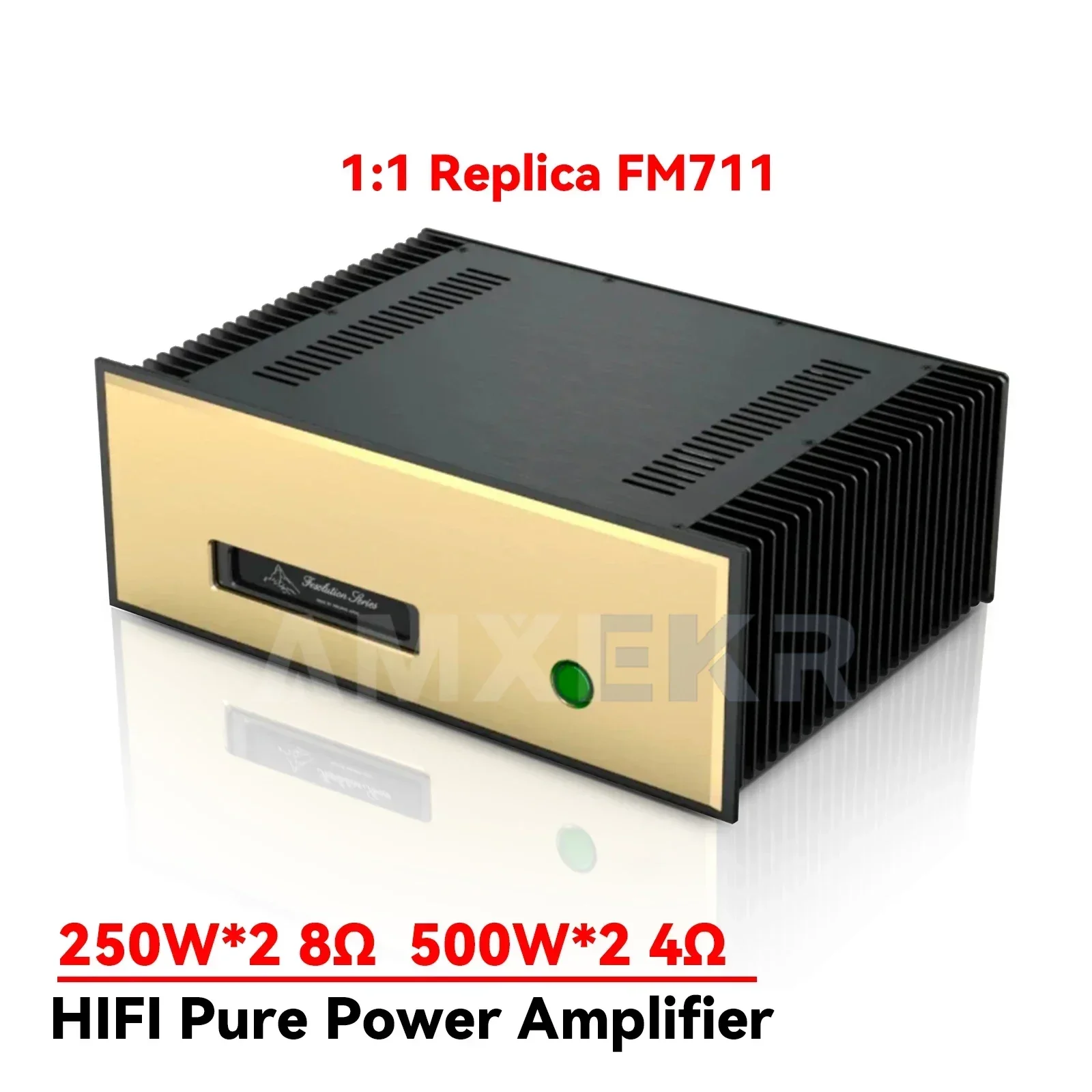 AMXEKR Высокомощный готовый усилитель мощности FM711 HIFI 800 Вт * 2 Ом 500 4 Постступеневой