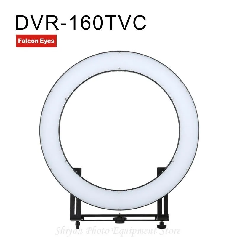 

FalconEyes DVR-160TVC LED Selfie Ring Light Video Live Continuous Photography Lighting 32W Bi-color Dimmable Film/Studio/Youtube