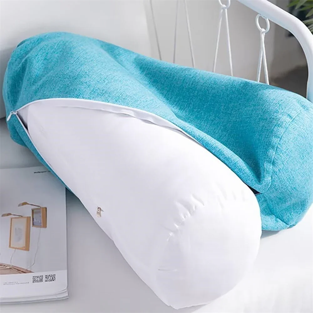 Фото Круглая подушка Bolster Custo, подушка для дивана, подушки для спинки, губчатый наполнитель, круглые подушки для спины, мягкий декор Cojines, подушка для эркера №3
