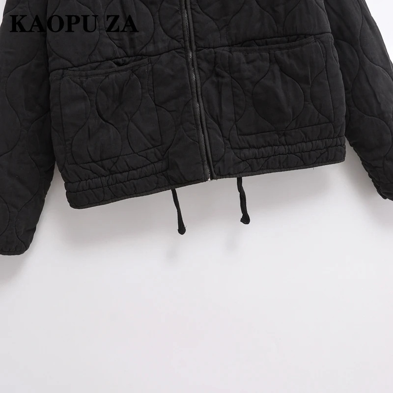 Женская зимняя теплая куртка kAOPU ZA Свободный Повседневный Хлопковый жакет с