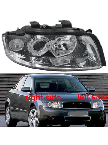 Галогенные полуфары в сборе для Audi A4 B6 2001 2002 2003 2004 2005, фара в сборе