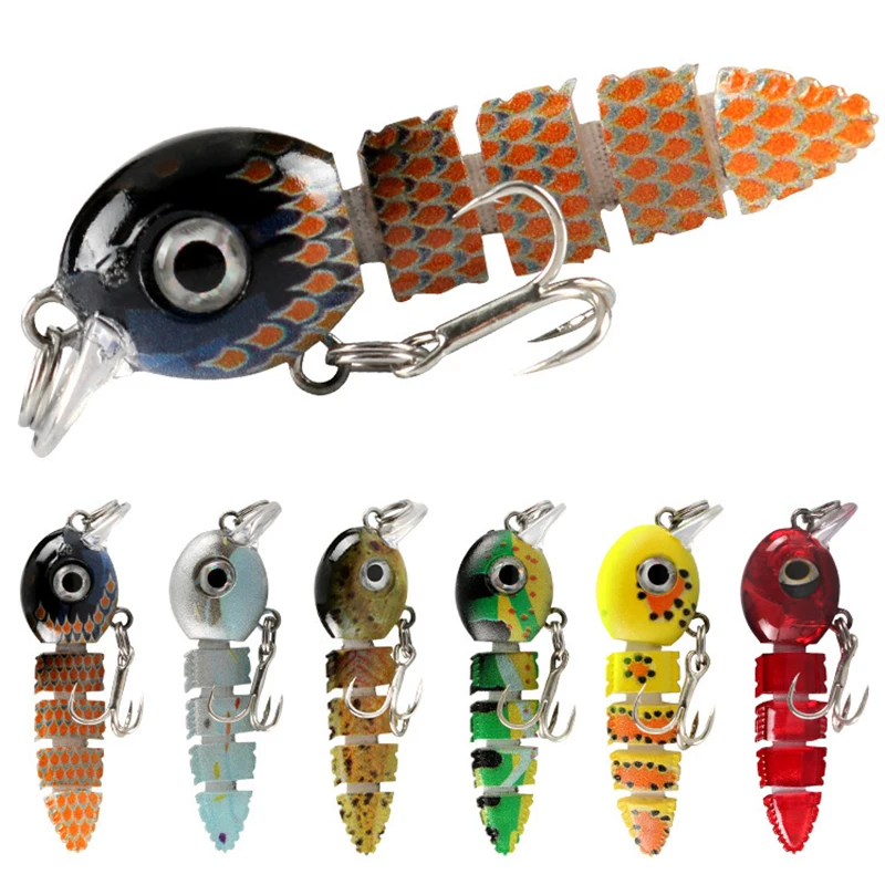 

1pcs 5.5cm/4g Fishing Lures Crankbait Lifelike Hard Fish Baits Multi Jointed Swimbait Small Fishing Lure Set Wobblers Tackle