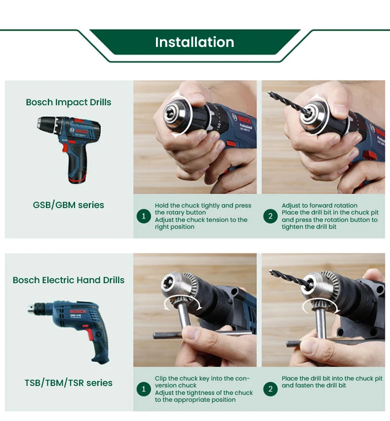 Набор сверл и отверток Bosch оригинальные смешивающие наборы из 33/25/15/7 предметов