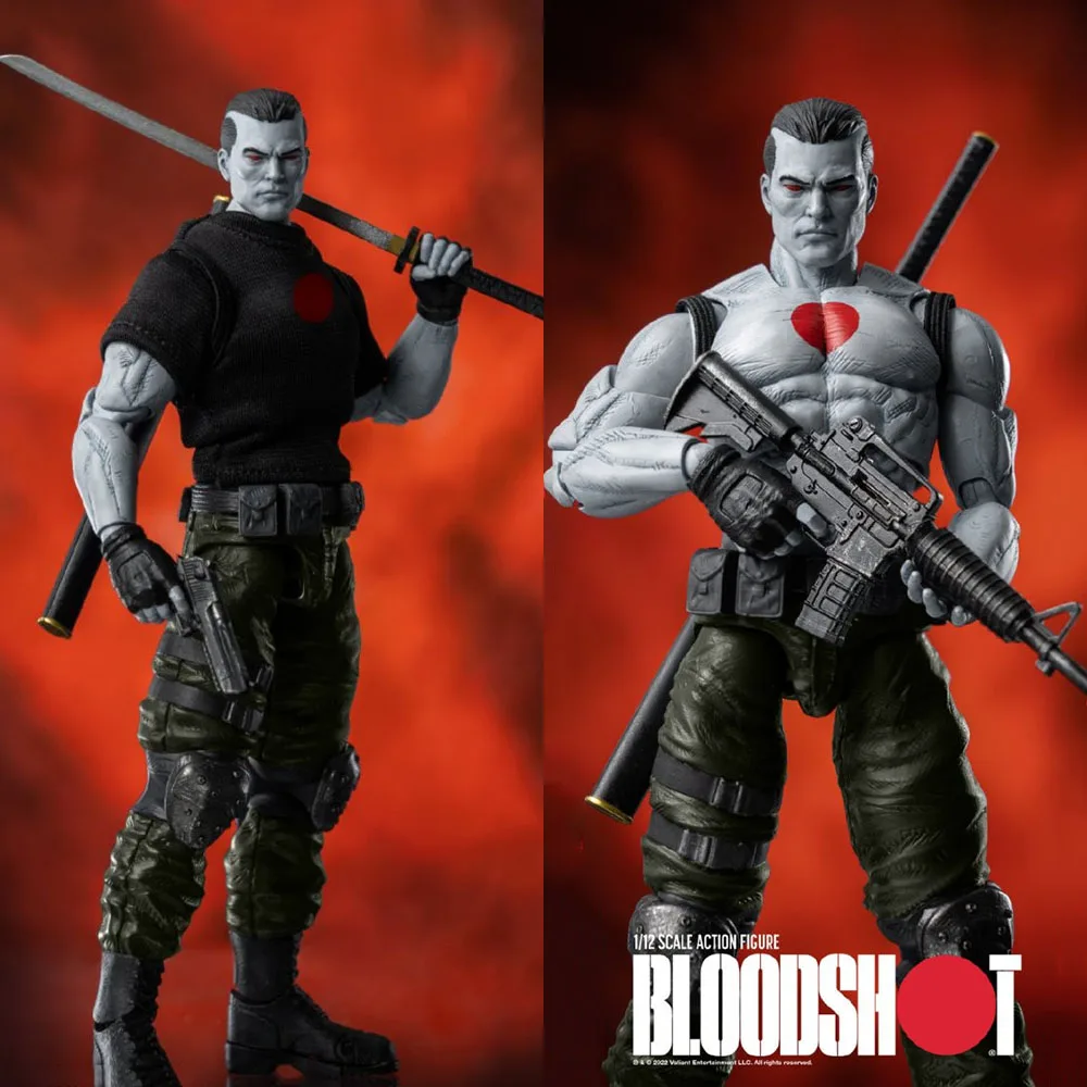 

Threezero 3Z01810W0 1/12 Scale FigZero S Bloodshot Male MIni Warrior 6 inches Action Figure Full Set Model for Fans Holiday Gift