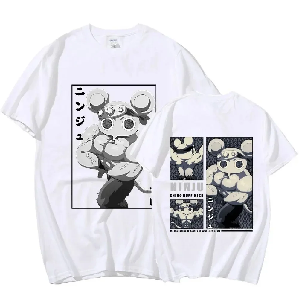 Повседневная футболка с изображением мыши в стиле аниме Nindoiden большой размер для