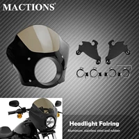 motorcycle gauntlet headlight fairing wtrigger 39mm 49mm lock mount for harley sportster xl 883 1200 nightster roadster custom