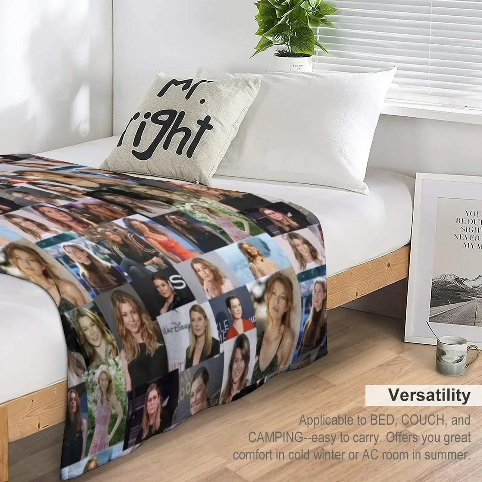 Одеяло Ellen Kathleen Pompeo тонкое клетчатое одеяло на Хэллоуин диване гигантские одеяла