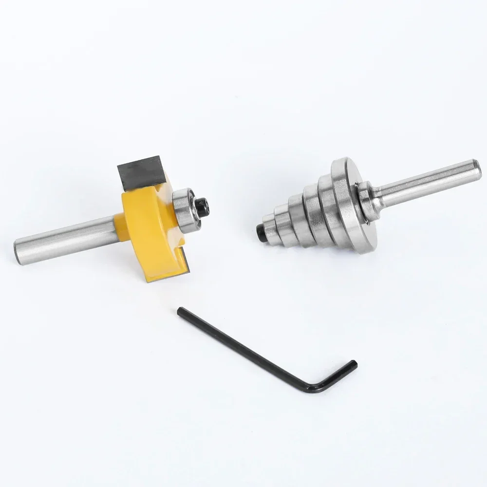 2 шт. 8 мм фреза с хвостовиком и 6 регулируемыми подшипниками шиповая фрезы из