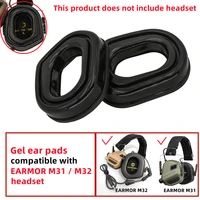 m31 headset earmor gel ear pads for earmor m31m32 tactical shooting earphone noise canceling earmuffs headphones accessories