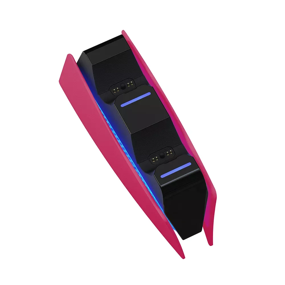 

NEW2023 DC 5V 2A Game Controller Charger Dock Dual Ports USB Type-C Fast Charging Stand Station Cradle for PS5 Supplies