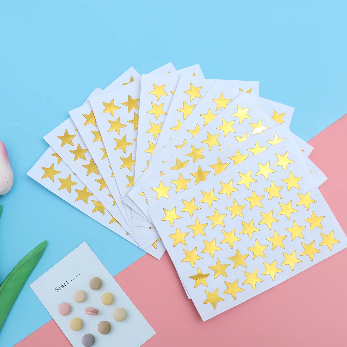 

10pcs PVC Stickers Golden Star Sparkle Self Adhesive Removable Rewards PVC Stickers for Children