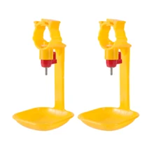 50 Pcs Chicken Drinker Nipple Cups Automatic integrated Hanging Cups With 25mm Pipes Ball Nipple Poultry Feeding Waterer Tools 