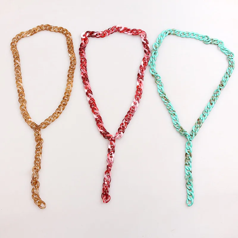 

Women's Neck Chain Fashion Colorful Acrylic Thick Necklace For Women Bohemian Plastic Choker Collar Necklace Dropshipping