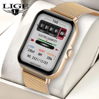 lige smart watch men women sports fitness tracker real time heart rate blood pressure bluetooth call smart watch for android ios