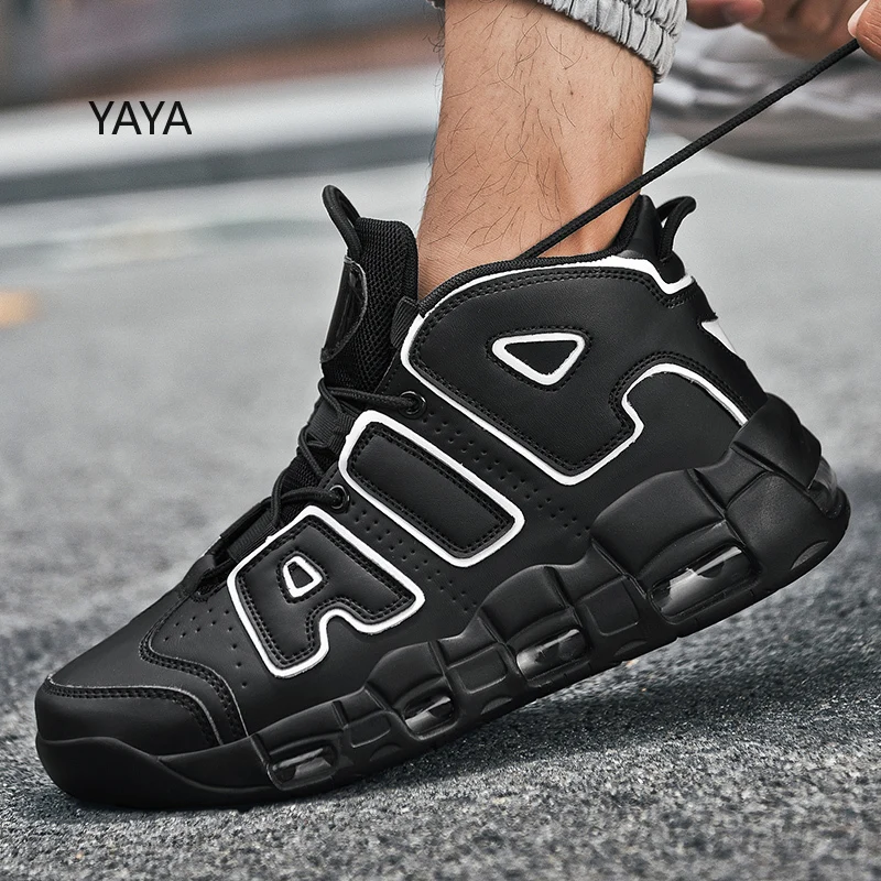 2023 new Mens Popular Black Sneakers Women Basketball Shoes Mens Fitness Sport Leather Sport Footwear Air Cushion running Shoe