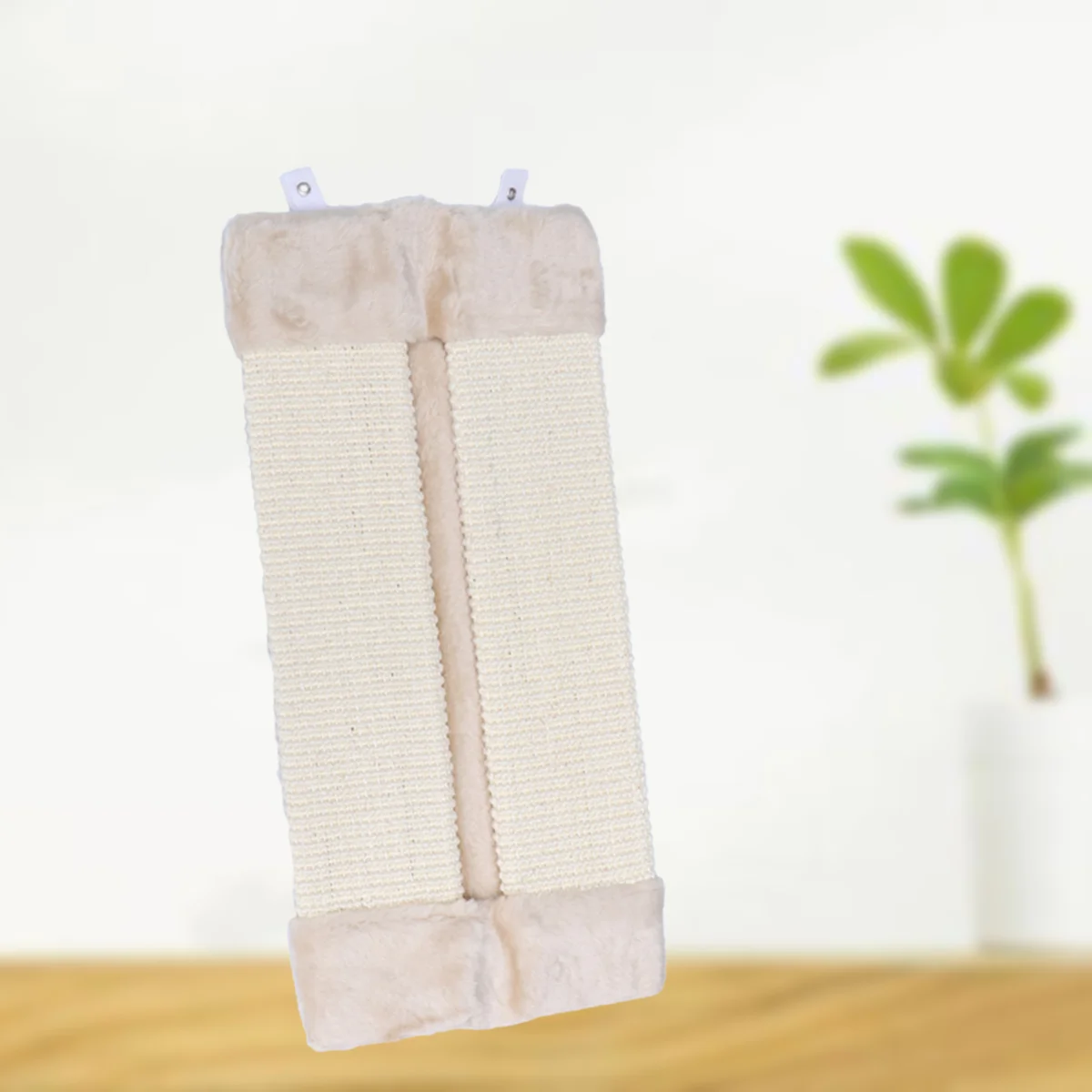 

Wall Mounted Scratching Post Hanging Natural Sisal Cat Scratching Mat Door Wall Protecting Corner with Wall Fixings (Beige)