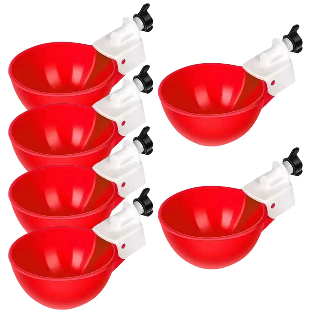 

6pcs Pasture Duck Waterer Chicken Waterer Replaceable Chicken Cups Poultry Water Feeder