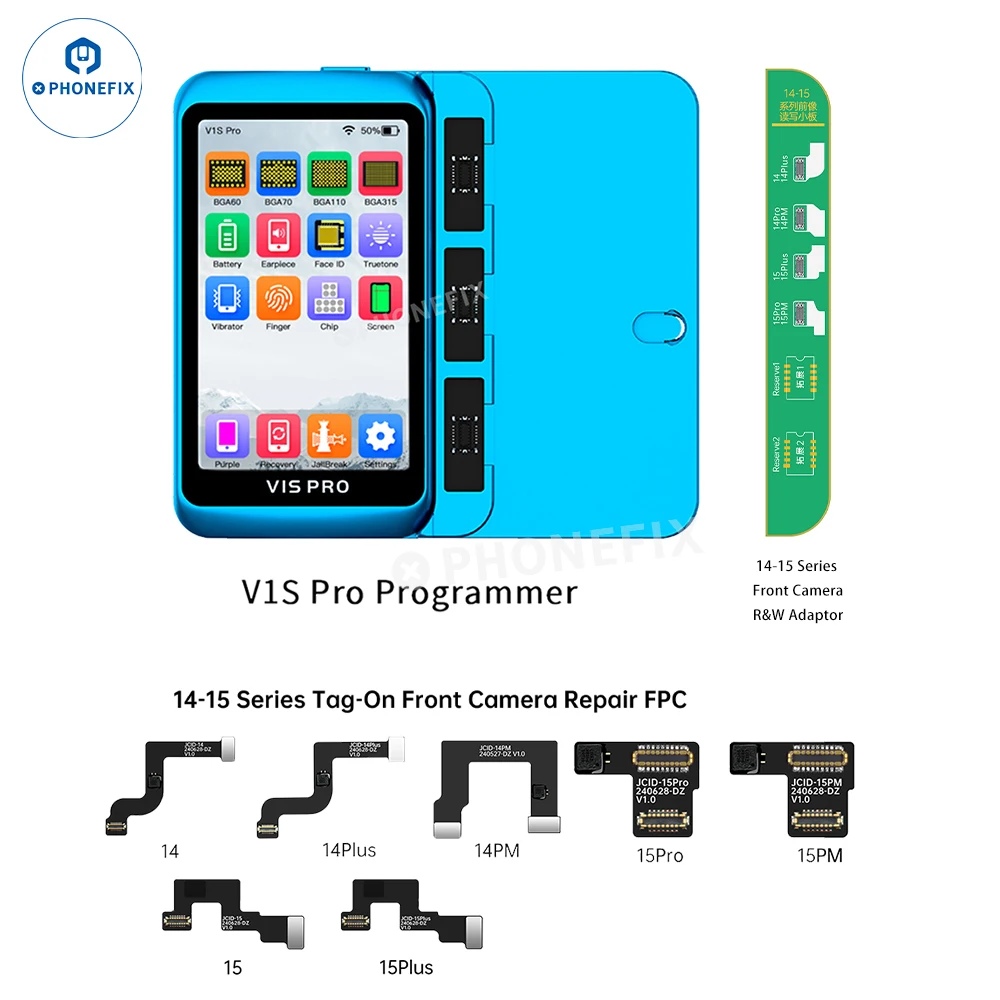 JCID V1SPRO V1SE гибкий кабель для ремонта передней камеры iPhone 14 -15 Pro Max