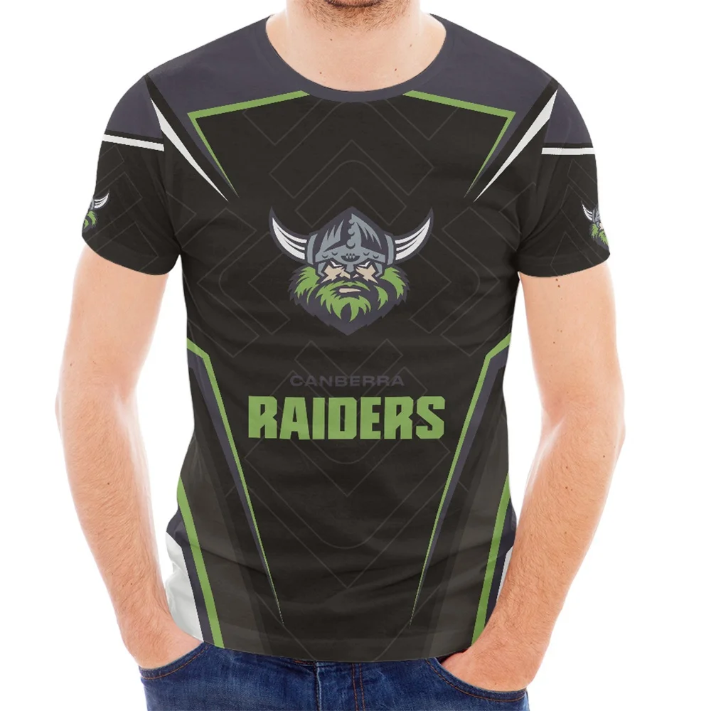 

Летняя Пляжная Мужская Повседневная рубашка, футболка с коротким рукавом и принтом, футболка с австралийским NRL рисунком для мужчин