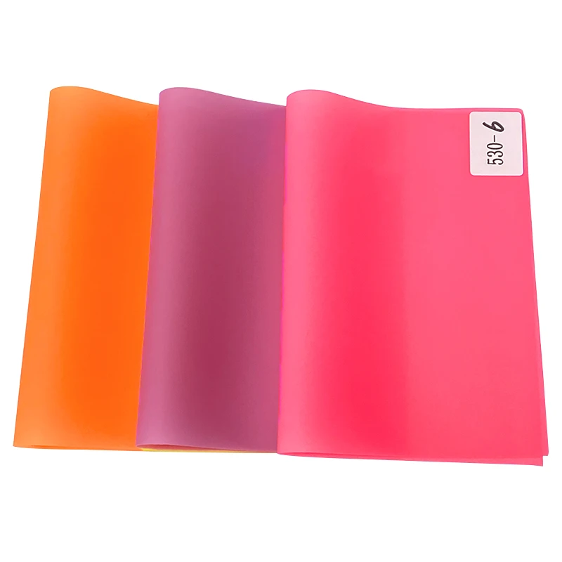 

Jelly Solid Colored Translucent PVC Soft Plastic Film for Making Bag/Shoe/Garment/Decoration 50x120cm