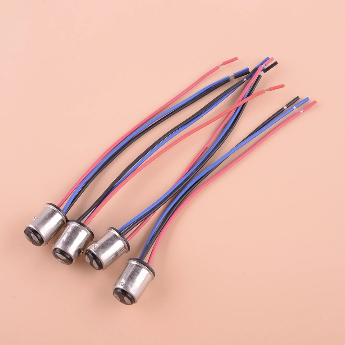 

4pcs Car Headlight Tail Lamp Signal Wiring Harness Retrofit Male Socket Adapter 1157 2057 2357 2396 2397 3497 7528 BA15D BAY15D
