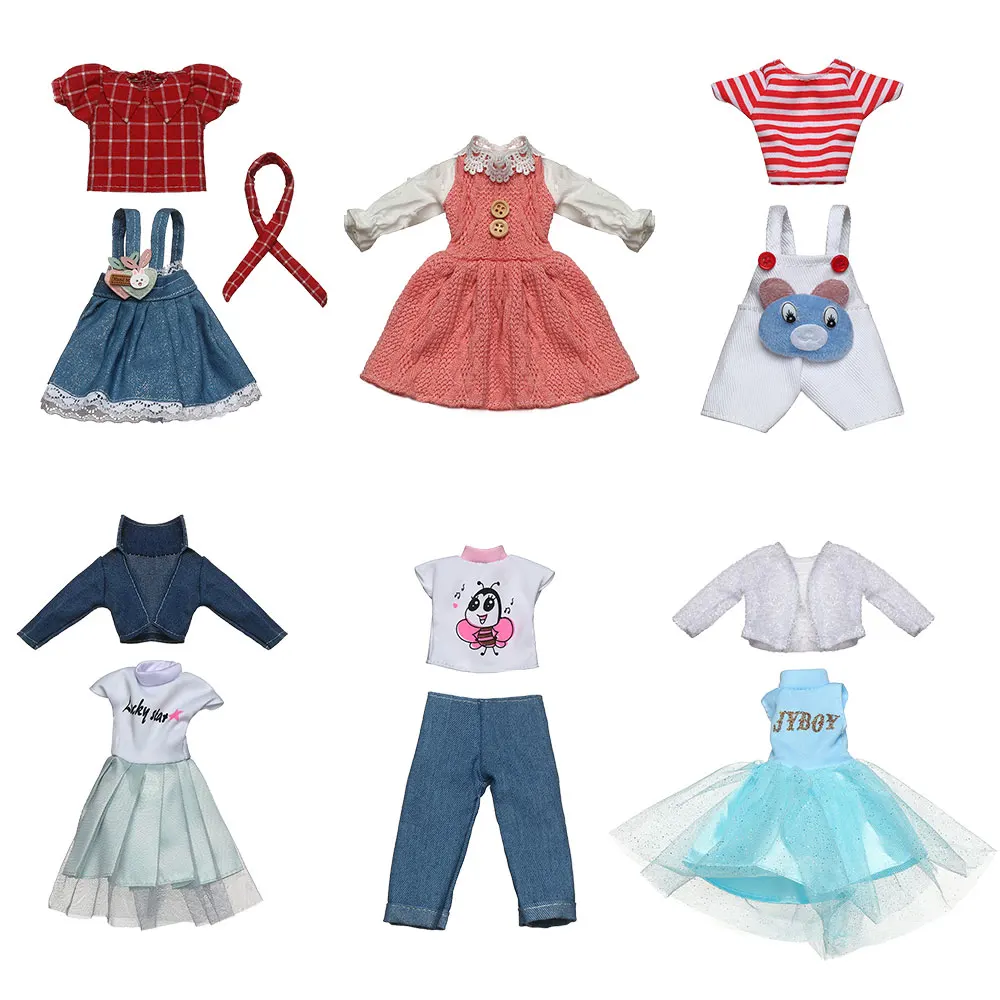 

1/6 Одежда для кукол, костюм, модное кружевное платье принцессы, клетчатая рубашка, футболка, подтяжки, юбка, 12 дюймов, кукольные штаны, пальто ...