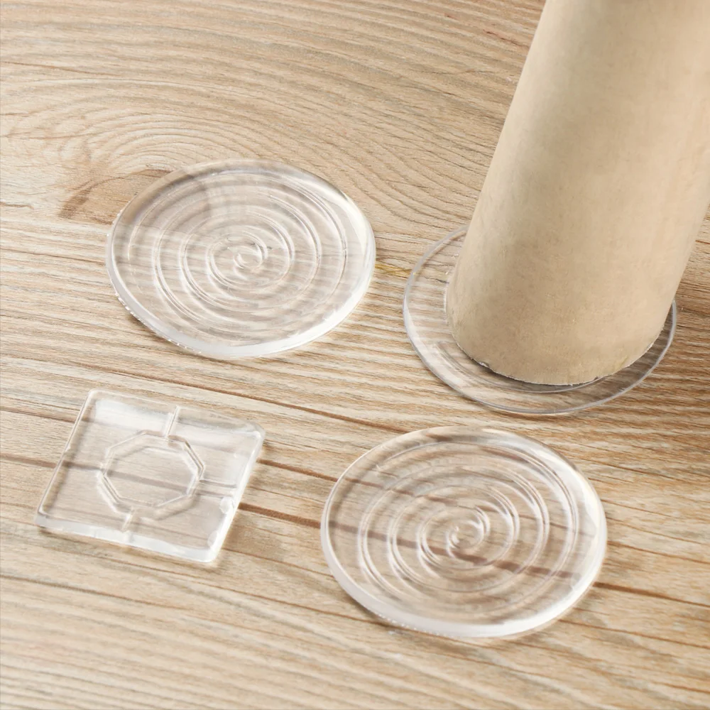 

4Pcs Transparent Anti Slip Furniture Pads Self Adhesive Silicone Bumper Damper For Chair Table Leg Feet Rug Felt Floor Protector