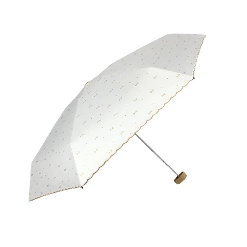 Женский студенческий мини-зонт Складывающийся в 5 раз с карманом солнечный