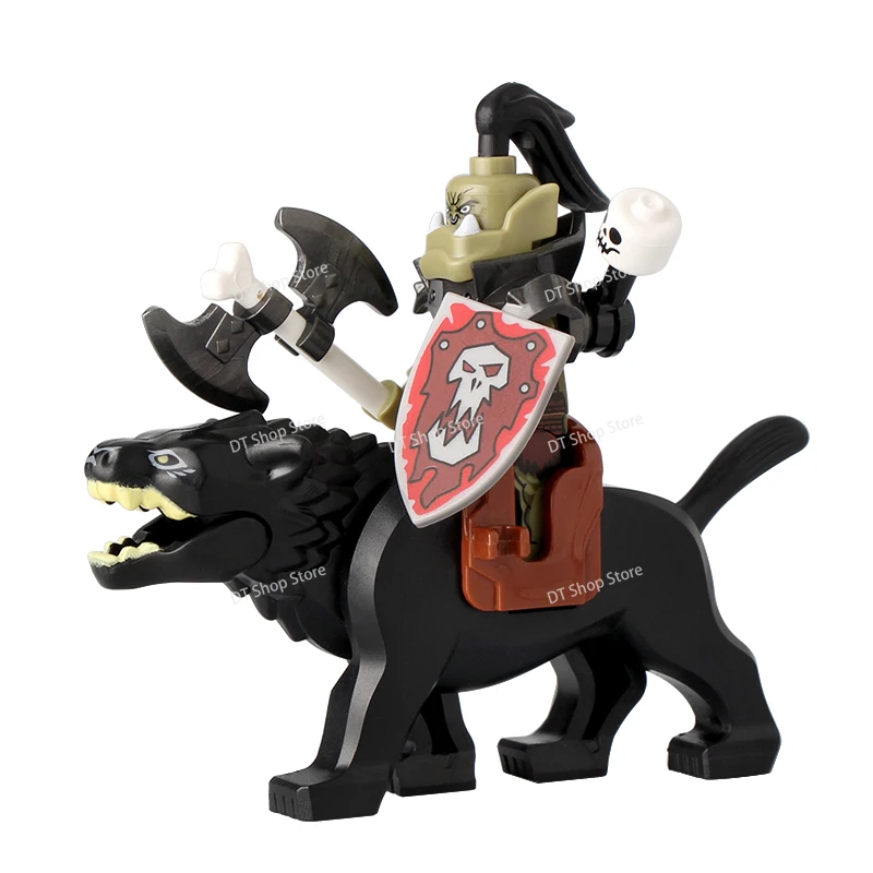 Скелет-солдат средневековый замок рыцарь воины строительные блоки сильные орки