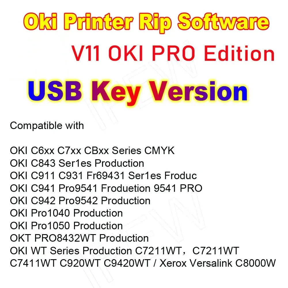 C941 Oki Printer DTF Usb Rip Software License Активный код USB-ключ для C911 C942 Pro C920WT C9420WT C7211WT Part