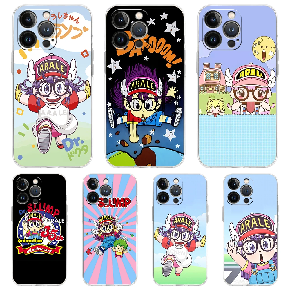 

Dr Slump Arale Case for iPhone 13 12 Pro Max Cover Transparent Soft for iPhone 11 Pro Max 7 8 Plus X XS XR SE2020 Shell Fundas
