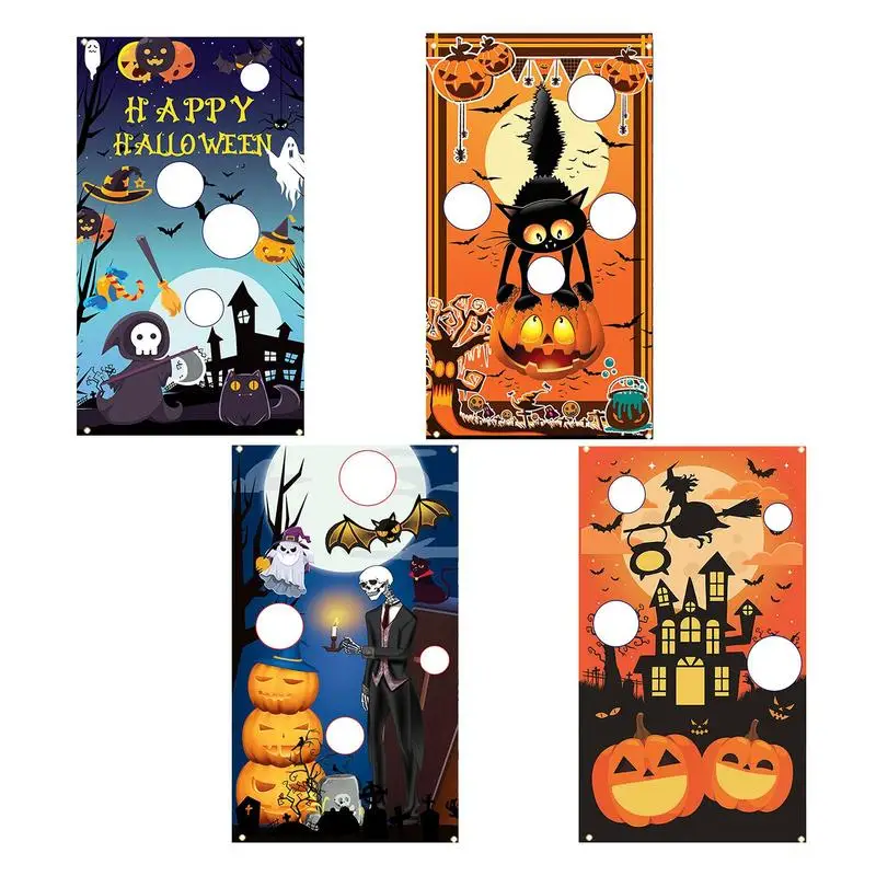 

Halloween Bean Bag Toss Games Halloween-Inspired Ghost Toss Games With 3 Bean Bags Hanging Banner Indoor Outdoor Throwing Game