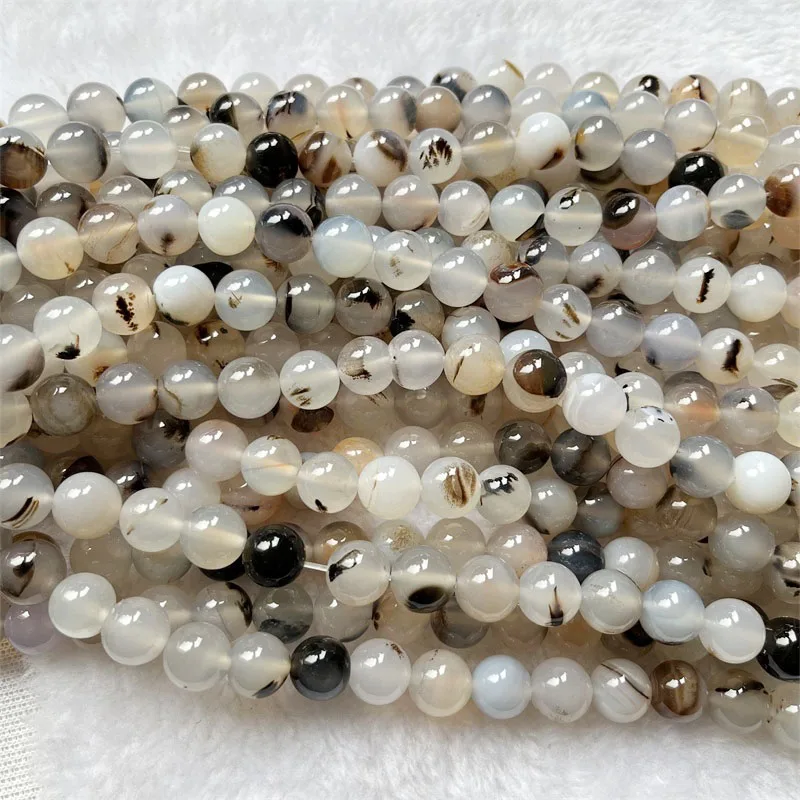 

Rare 12MM Undye Brazil White Flower Agate Gem Genuine Gemstone Minerals Healing Power Natural Stone Beads For Jewelry Making DIY