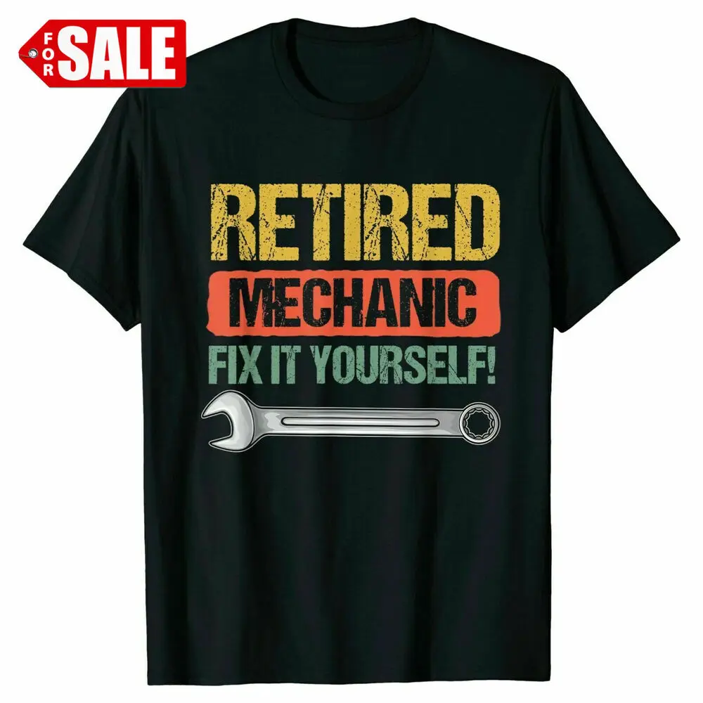 

Mens Vintage Retired Mechanic Funny Retirement T-Shirt Funny Gift, Size S-5Xl