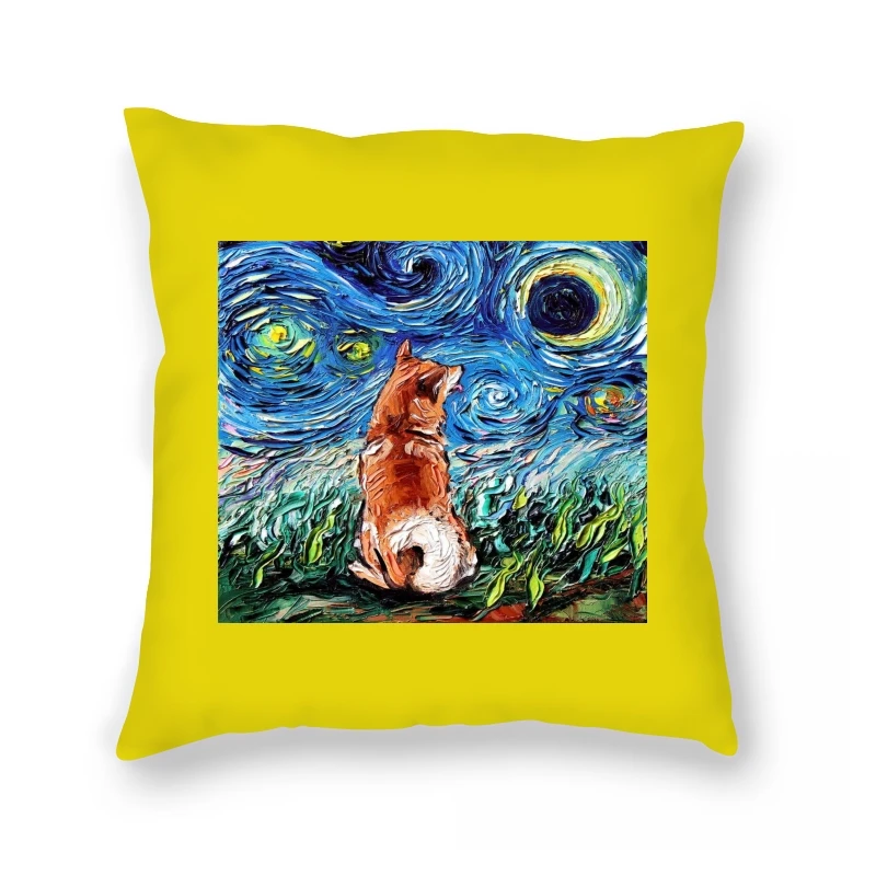 

Чехол унисекс с изображением японской Шиба-ину, собаки укиё, новинка, большая подушка, Повседневная Уличная одежда в стиле Харадзюку