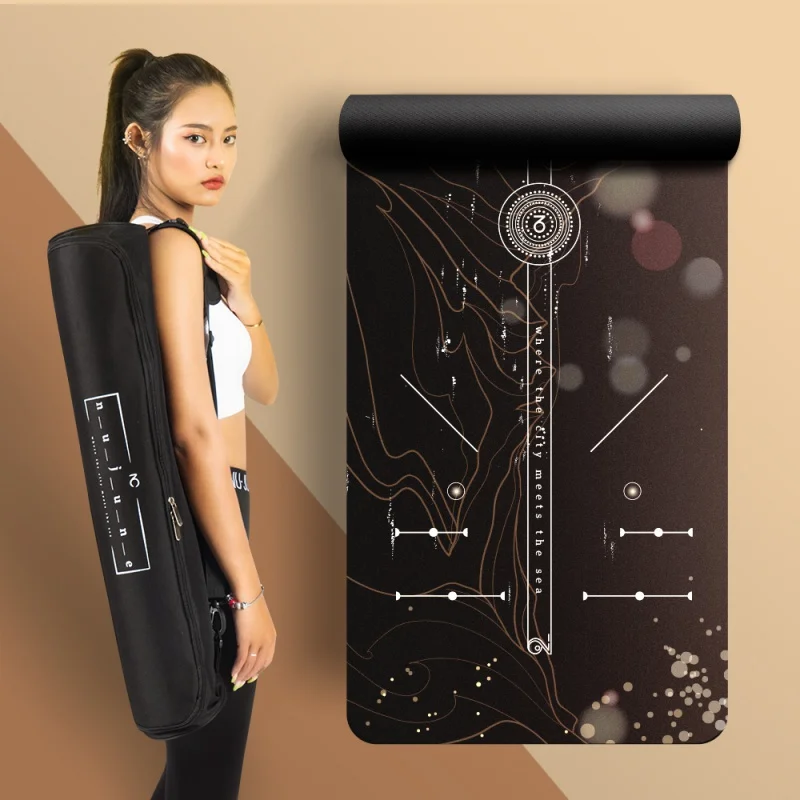 

Толстый нескользящий коврик для йоги Nu-June 5 мм см x 68 см, замшевые коврики для фитнеса, тренажерного зала, Спортивная подушка, коврики для гимн...