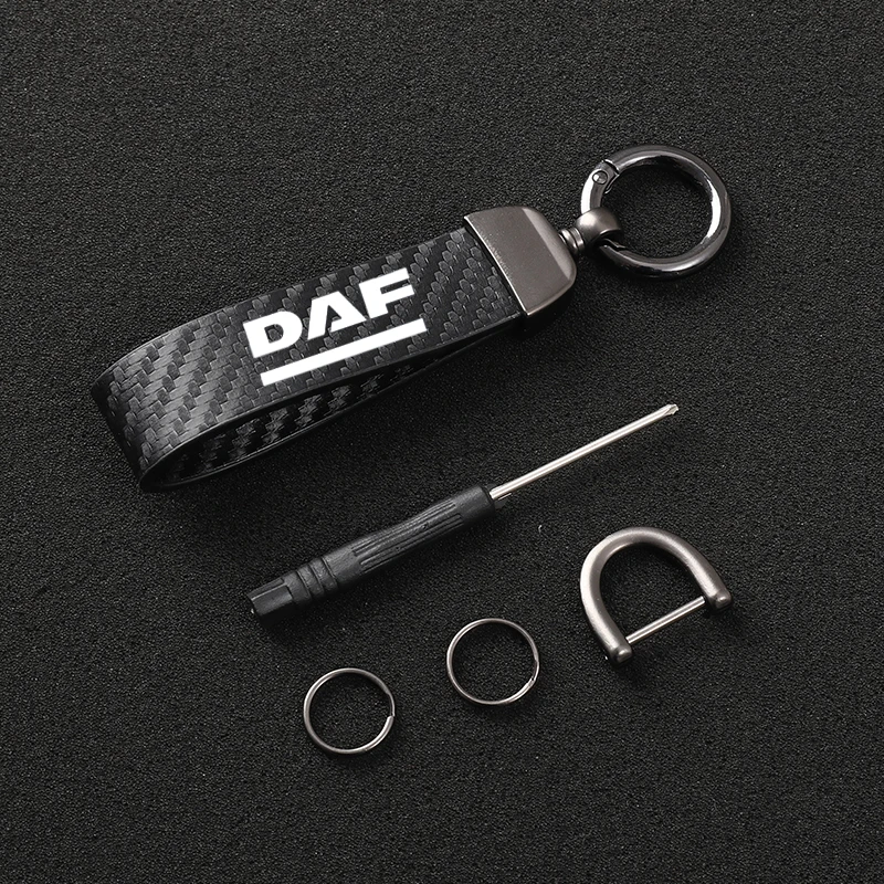 Автомобильный брелок из углеродного волокна кольцо для ключей DAF xf cf lf van