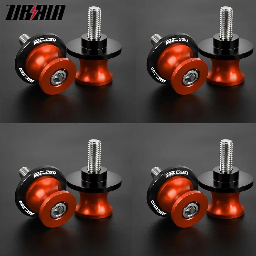 

M10 Motorcycle CNC Aluminum Swingarm Slider Spools stand screws FOR SMC690 RC390 RC250 RC200 RC125 Accessories RC 390 250 200