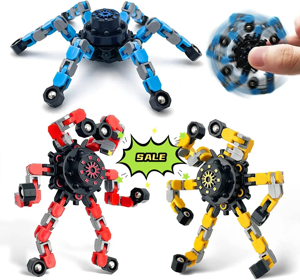 

Fidget Spinner Decompression Toy Transformable Practical ABS Hand Spinner Fingertip Top Mechanical Gyro Sensory Toys Supplies